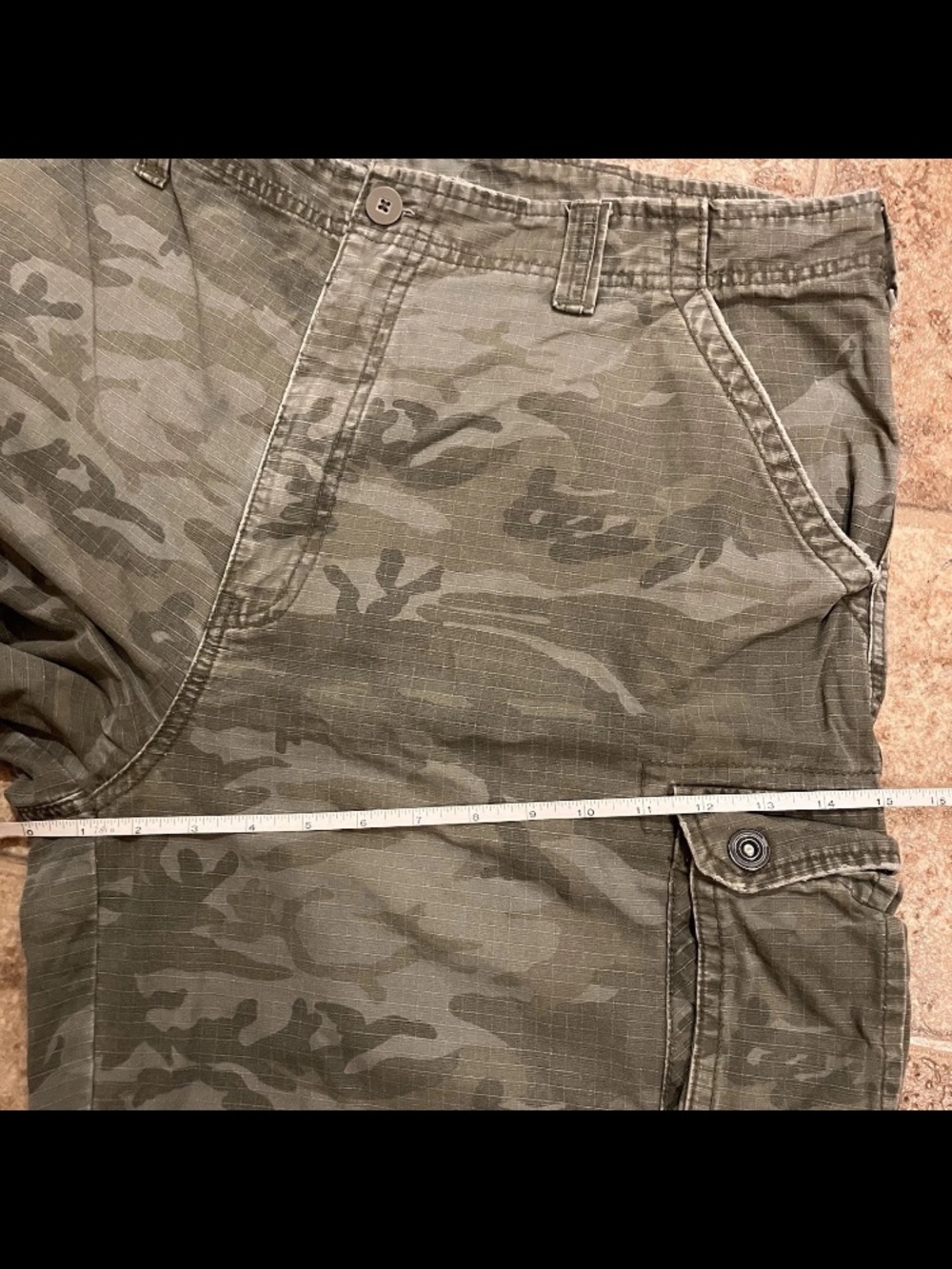 NOBO Cargo Shorts Men Camo 90s Y2K Baggy Army Streetwear 38 - Picture 13 of 15